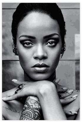 BSapp Sänger Rihanna Poster 16 Leinwand Poster Schlafzimmer Dekor Sport Landschaft Büro Zimmer Dekor Geschenk 20 x 30 cm