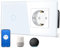 TAWOIA Smart Lichtschalter 1 Fach 1 Weg mit Wlan Steckdose,1 Fach,16A,APP-Steuerung,Arbeit mit Alexa,Glasrahmen,86 * 157mm,Weiß,Wlan Nur 2.4 GHz