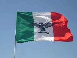 Bandiera storica REPUBBLICA SOCIALE ITALIANA 150x220 cm in poliestere NAUTICO 115 gr/mq con doppia piega perimetrale, corda e guaina. Adatta sia IN/OUT DOOR