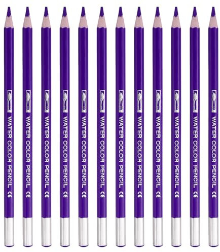 PATIKIL Matita Acquerellabile, 12pz Matite Solubili in Acqua per Sfumature, Colorazione, Schizzi, Pittura, Viola