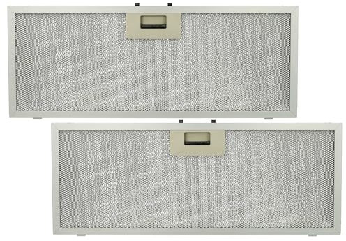 vhbw 2x Filtro metálico de grasa compatible con Elica ELIB 92 K28 SL 3V2L 208018946602 campana extractora - 45,9 x 17,7 x 0,85 cm metal