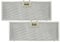 vhbw 2x Filtro metálico de grasa compatible con Elica ELIB 92 K28 SL 3V2L 208018946602 campana extractora - 45,9 x 17,7 x 0,85 cm metal