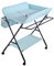 Wickeltisch Klappbar-Wickelkommode Babypflegetisch-Mobiler Wickelkombi mit Wickelauflage, Sicherheitsgurt und Ablagefächern, Tragbar Wickelkombination (blau-80 * 66 * 98cm)