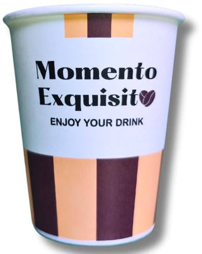 cafés y chocolate Vaso de Papel Desechable de 7oz (210ml) Vaso de Café para Llevar - Vaso de Cartón resistente a frío y calor -Máquinas Expendedoras Automáticas Vending- Vasos unidades (1000)