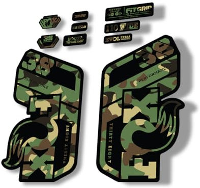 Autocollant de rechange pour fourche Fox 38 2021 Performance Series Camo (brillant)