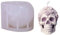 pulunto 3D-Rosen-, Blumen- und Totenkopf-Kerzenform, klare Silikon-Totenkopf-Formen, Kerzenherstellung, Seife, Wachs, Gießform, Polymerton, Gips, für Zuhause und Büro, 3D-Halloween-Dekoration