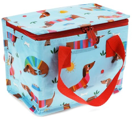Rex London Lunchtasche Sausage Dog blau isolierte Snacktasche Dackel