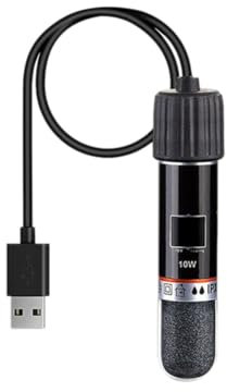 Giwnhvx Mini Tige Chauffante USB pour Aquarium, Température Constante de 26 °C, Chauffage D'Aquarium, Thermostat Submersible, 10 W