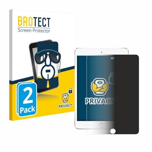 BROTECT (2 Stück Anti-Spy Blickschutzfolie für Apple iPad Mini 4 2015 Privacy Screen Protector [Displayschutz-Folie, Sichtschutz, Blaulichtfilter]
