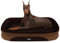 HMTOPE Orthopädisches Hundebett, Hundesofa, Vierseitiges Nackenrolle Kissen, rutschfeste Unterseite Hundekorb, Abnehmbar und Waschbar, Grosse Hunde, 122 x 90 x 19 cm, Braun