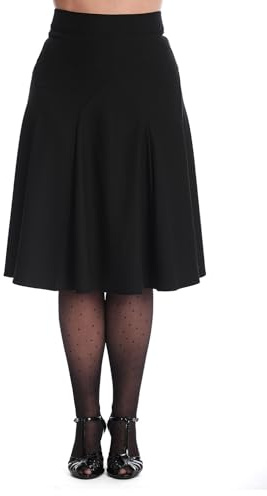 Banned Retro Bahnenrock Carol Classic Schwarz Vintage 50er 60er A-Linie