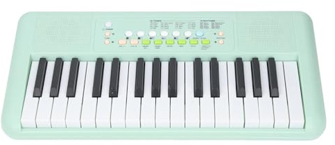 32-Tasten-Klaviertastatur, Mini-Elektroniktastatur mit 16 Tönen, 10 Rhythmen, Echo-Soundeffekten, Zum Üben, Aufnehmen und Wiedergeben, Tragbare Tastatur für Anfänger, (Avocadogrün)
