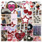Downtown Y2K Girls Stickers, 50 Pcs Waterproof Cute Funny Decals Personalised Vinyl Aesthetic Stickers for Laptop Skateboard Scrapbook Computer Water Bottle Luggage Helmet Bike Car Teen Room Decor