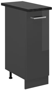 Vicco Armario de Farmacia R-Line, Antracita Alto Brillo, 30 cm, ET Antracita