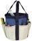 Rexvtns Garten -Werkzeugtasche, Organizer -Tasche von Bucket Tool, Hardware -Tasche, runde Gartenwerkzeuge Tasche Robust Oxford Stofftasche für Männer Frauen Gärtner (Dark Blue with Cream Color)