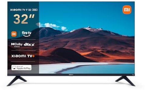 Xiaomi TV F 32, 32 pollici (81 cm), HD, Smart TV, Fire TV,Triple Tuner DVB-C/S/S2/T/T2, Dolby Audio, DTS Virtual:X, DTS-HD, Controllo Vocale Alexa, Compatibile con Apple AirPlay