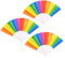 3Pcs Rainbow Fan, Pride Fan, Colorful Summer Rave Handheld Folding Fans, Gay Rainbow Fans for LGBT Pride Month Parade Festival Party