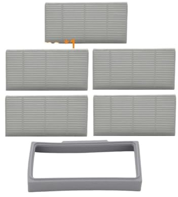Staubbox HEPA-Filterrahmen Gummidichtungen Vorfilternetz ，Kompatibel Mit Vileda， VR 302 Roboterstaubsauger Ersatzteilzubehör Staubbehälter Staubbehälterbox, Staubsammler(6pcs)