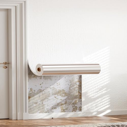 Isoliertapete Selbstklebend, Dämmtapete für Innenwände 3MM/5MM, PVC-Schaumstoffrolle, Dampfsperre Folie, Hitzeschutzplatte, Isolierfolie Dämmfolie(Weiß,50 x 1000 x 0.3 cm)