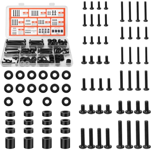 XIXUANAI 84PCS TV Bracket Screws, Universal TV Mounting Hardware Kit, M4 M5 M6 M8 Vesa Screws, TV Mounting Screws Works with TVs Up to 80'', Spacers & Washers for Most Wall Brackets and Stands