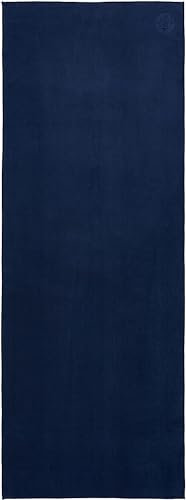 Manduka Uni-Erwachsene eQua Yoga Mat Towel Schnell trocknend, rutschfest, Mitternacht/Ausflug, einfarbig (Midnight//Getaway Solids), 72
