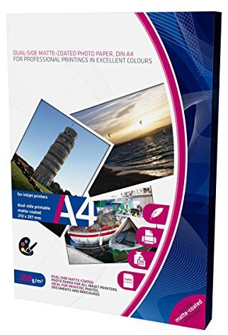 250 Blatt Fotopapier / DIN A4 / beidseitig matt / 250g/m²