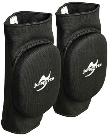 Ju-Sports Knieschoner pro schwarz Stoff - elastische Baumwolle I Dehnbare Knöchelbandage für Kampfsportarten I Für Damen, Herren & Kinder I Größe M