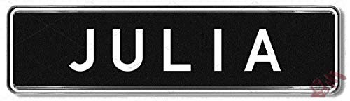 Geprägtes Namensschild zum Selbstgestalten Individuelles Nummernschild, Aluminium-Schild | Autoschild mit Namen selbst gestalten | Aluschild, Kfz-Kennzeichen-Schilder