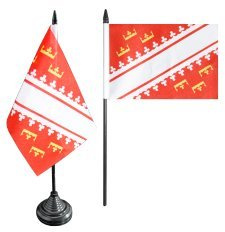 Digni® Drapeau de Table France Alsace Nouveau, Mini Drapeau - 10 x 15 cm