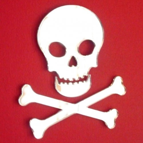 Super Cool Creations Pirat Totenkopf Spiegel – 55 cm x 50 cm