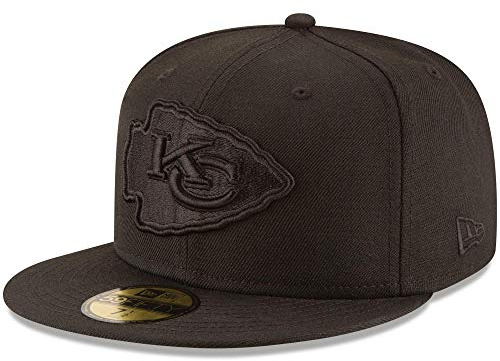 New Era Erwachsene Herren NFL Schwarz 59 Fifty Fitted Cap, 59FIFTY, schwarz, 7 1/8