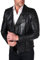 D'Arienzo Chiodo Pelle Nera con Alette da Uomo Giubbotto Biker Vera Pelle Made in Italy Nero/50