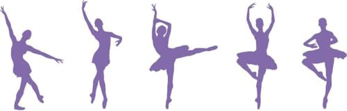 CLICKANDPRINT Aufkleber » Ballerinas, 270x86,1cm, Lavendel • Wandtattoo/Wandaufkleber/Wandsticker/Wanddeko/Vinyl
