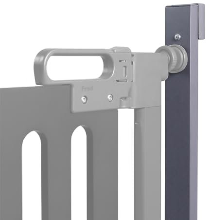 Fred Safety Universal Wall and Skirting Kit, Dark Grey, Fit Any Stair Gate Over A Skirting Boards Or Against Sloping Walls