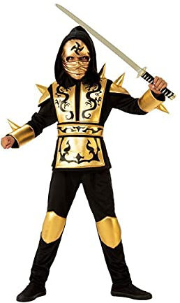 Rubies Déguisement de dragon ninja doré pour enfant, multicolore