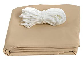 Tassorm Balkon SICHTSCHUTZ 6x0,9 m in anthrazit und creme Balkonverkleidung (creme)