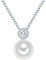 Valero Pearls Damen-Kette Sterling Silber 925 Süßwasser-Zuchtperlen mit Zirkonia weiß - Halskette für Frauen mit Süßwasser-perle