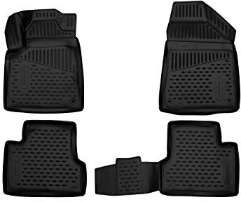 ELEMENT Set di Tappetini Auto in Gomma TPE 3D per JEEP Cherokee | 2016-2019 | Tappetini Auto Originali 100% Adatti, Gomma Auto Universali Resistanti
