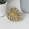 Melody Maison Gold Monstera Leaf Drawer Knob - 5.2cm x 6cm