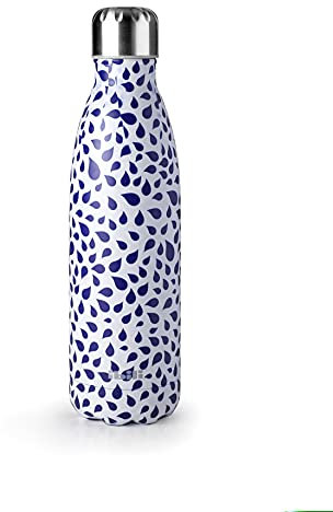 Ibili - Bouteille Isotherme Drop (Goutte), 500 ml, Acier Inoxydable 18/10, Double Paroi, Réutilisable