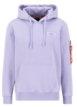 Alpha Industries Back Print Hoody Mens Hooded Sweat Pale Violet