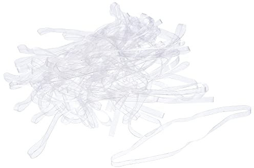 sourcing map TPU Gummiband Dehnbar Gummi Elatisch Band Transparent 3,8Zoll Durchm für Haus Büro, Packung mit 62