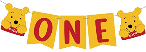 Baby Pooh Bear ONE Banner for High Chair