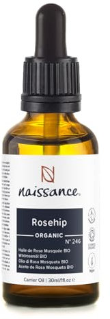Naissance Olio di Rosa Canina BIO (No. 246) - 30ml - Idratante, Nutriente ed Emolliente per tutti i tipi di pelle - per viso, capelli e unghie