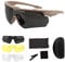 ToopMount Tactical Eyewear ANSI Z87.1 Schießbrille mit 3 austauschbaren Gläsern, UV400-Schutz, Airsoft-Schutzbrille (Khaki-Rahmen)