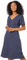 Roman Originals Women Petite Floral Print Stretch Jersey Dress - Ladies Spring Everyday Summer Holiday Vacation Work Casual Smart Comfy Soft Relaxed - Navy - Size 16