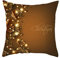 Stfery Kissenbezug 45x45 Dunkelbraun, Outdoor Kissen Weihnachten Schneeflocke Frohe Weihnachten Polyester Cushion Cover 1er