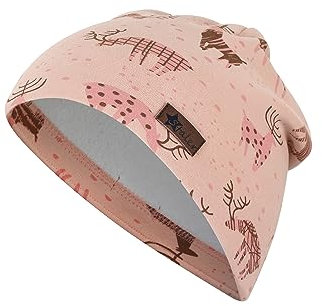 Sterntaler Baby - Mädchen Mütze Baby Beanie Mütze Hirsche, Rosa, 51