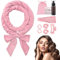 NCKIHRKK 9er-Pack Lockenwickler Locken Ohne Hitze, Neu Lockenwickler Über Nacht, Locken Velours Lockenwickler ohne Hitze, Rutschfest No Heat Heatless Curls Band für Mittlere, Lange Haare, Rosa