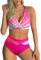Adigaber Donna Costume da Bagno Push Up Imbottito Reggiseno Bikini Donna Due Pezzi Stampa Floreale Bikini Regolabile Costume da Bagno